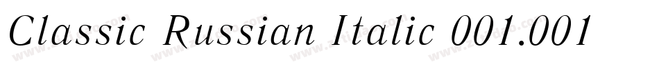 Classic Russian Italic 001.001字体转换